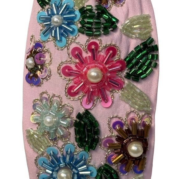 274. The Spring Flowers Beaded Headband - Picture 3 of 4